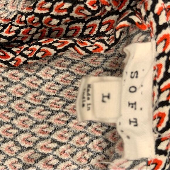 Sz Large Soft Joie Red Print Dress - Picture 10 of 10